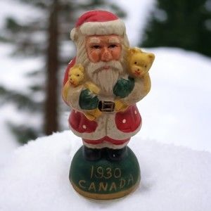 Vintage Santa Ceramic Figurine Old World International Christmas 1930 Style